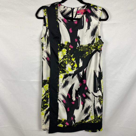 Catherine Malandrino Multicolor Abstract Brush Print Shift Dress Size 6‎ - Picture 1 of 7